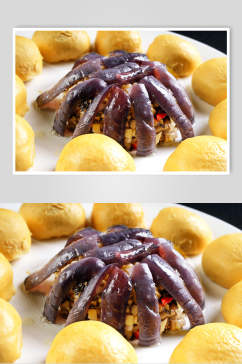 热菜海参粗粮包食物高清图片