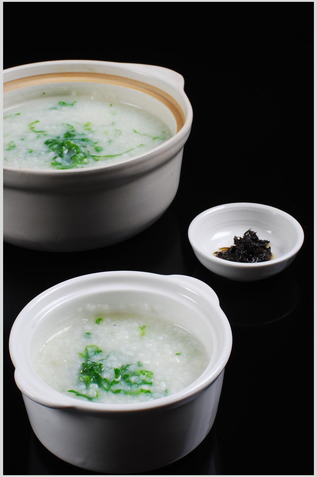 营养健康青菜粥食品摄影图片素材