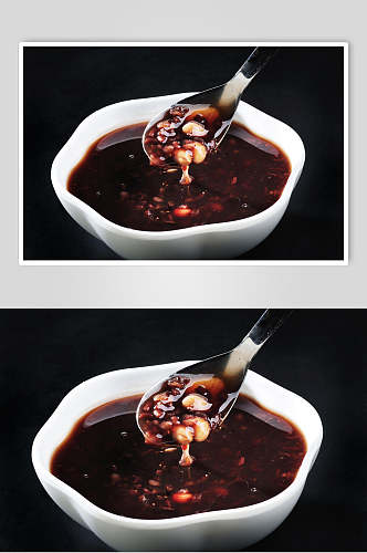 黑米粥食品摄影图片