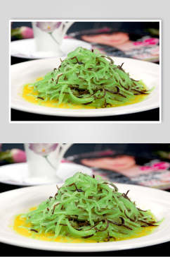 碧绿木耳丝餐饮食物图片