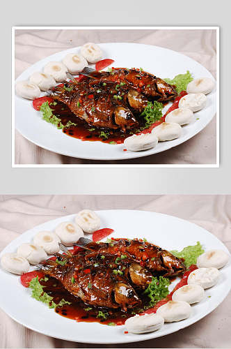 酥鱼合香饼食物摄影图片