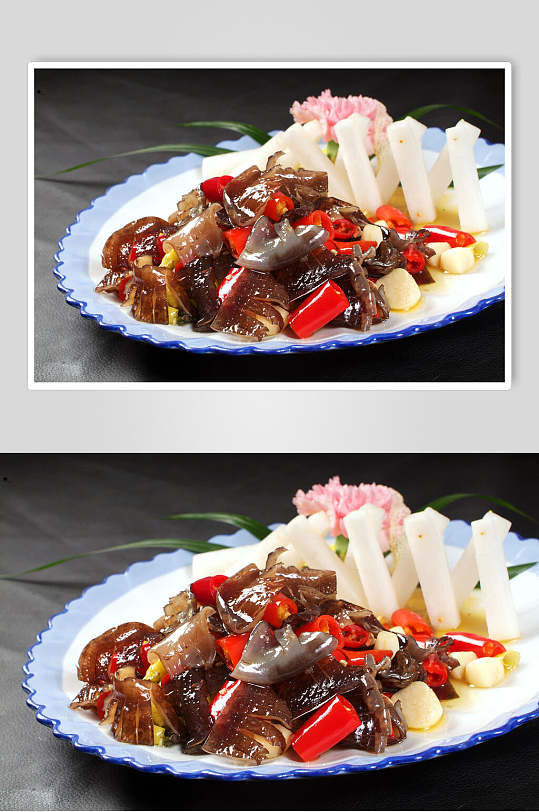 鲜香泡椒裙边食物摄影图片