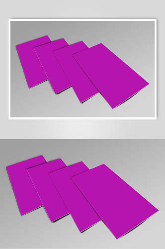 紫色创意名片设计展示样机
