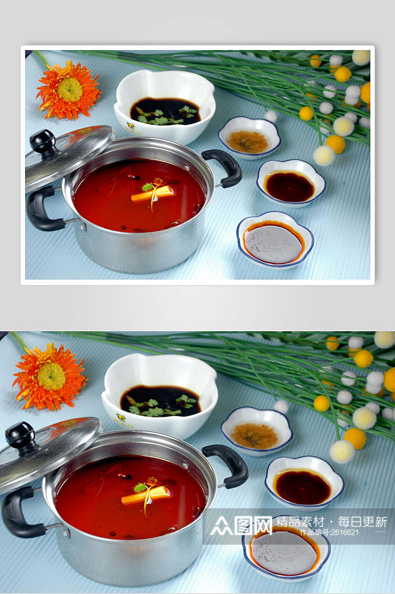 麻辣红锅食物摄影图片素材