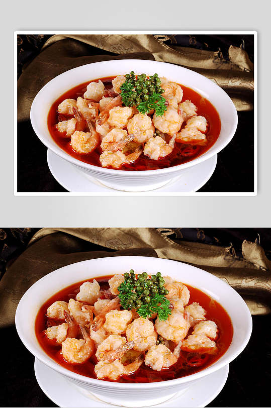 鲜椒沸腾虾食物高清图片