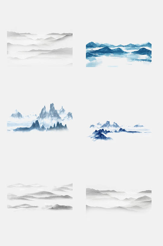 免抠元素山峰水墨图片-免抠元素山峰水墨素材下载-众图网