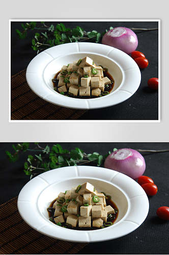 原味豆腐食物摄影图片