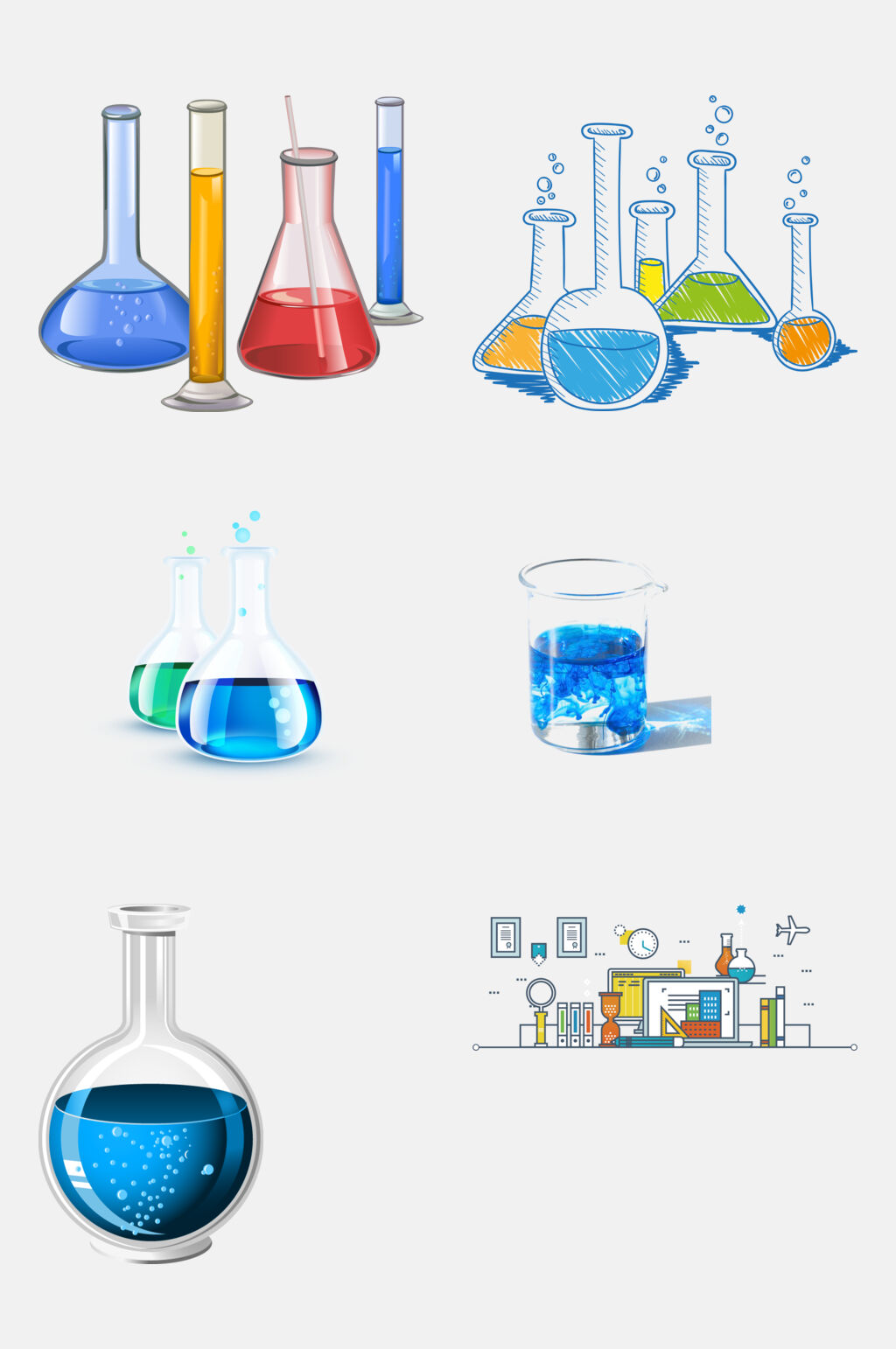 化学仪器卡通图片