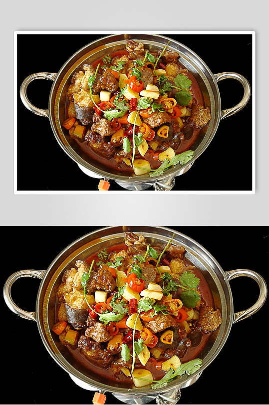 香辣美味干锅羊肉食品高清图片