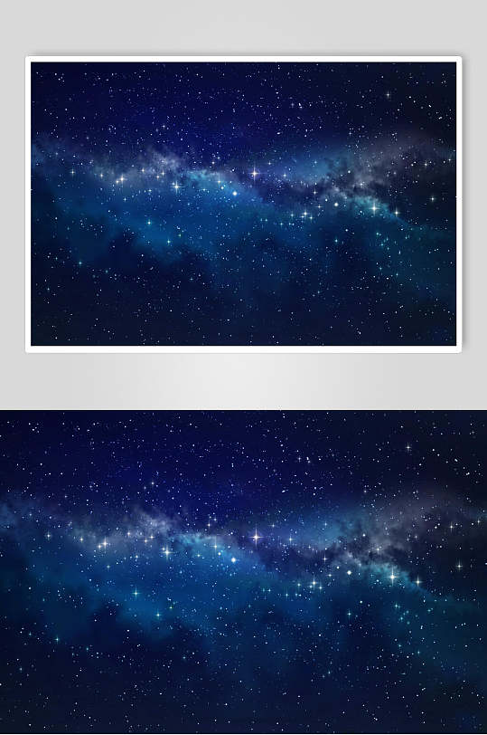 梦幻星空繁星星云背景图片