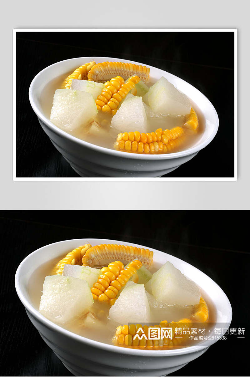 冬瓜玉米汤摄影图片素材