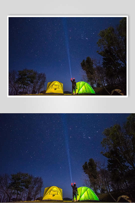 看星星户外露营帐篷高清图片