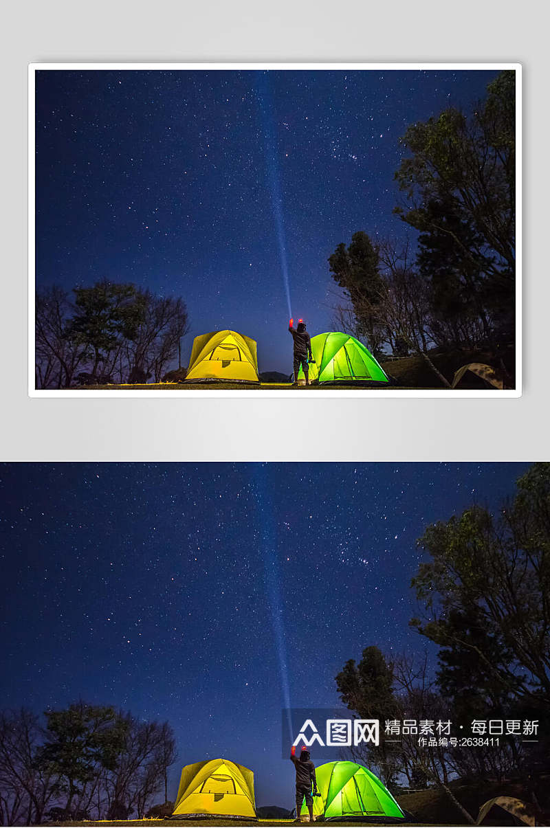 看星星户外露营帐篷高清图片素材