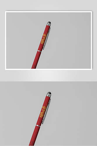 简约大气红色铅笔文创VI品牌样机