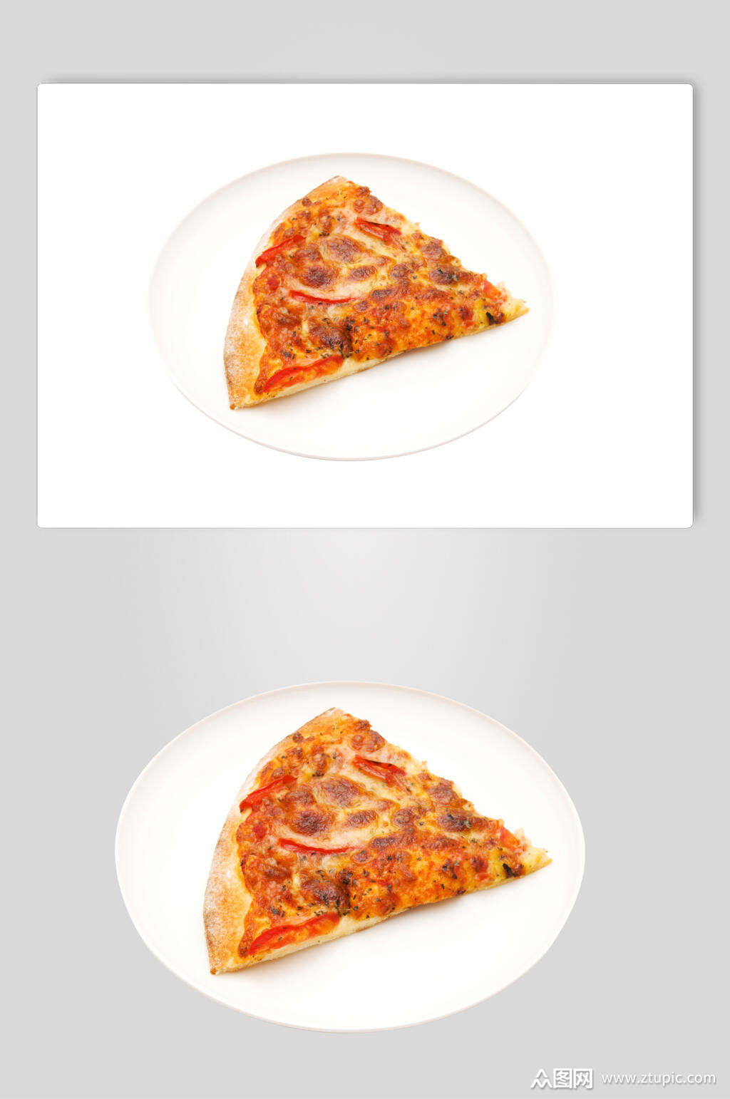 美味三角块披萨图片