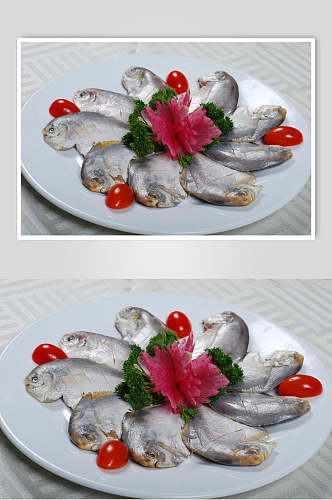 烤晶鱼食物摄影图片