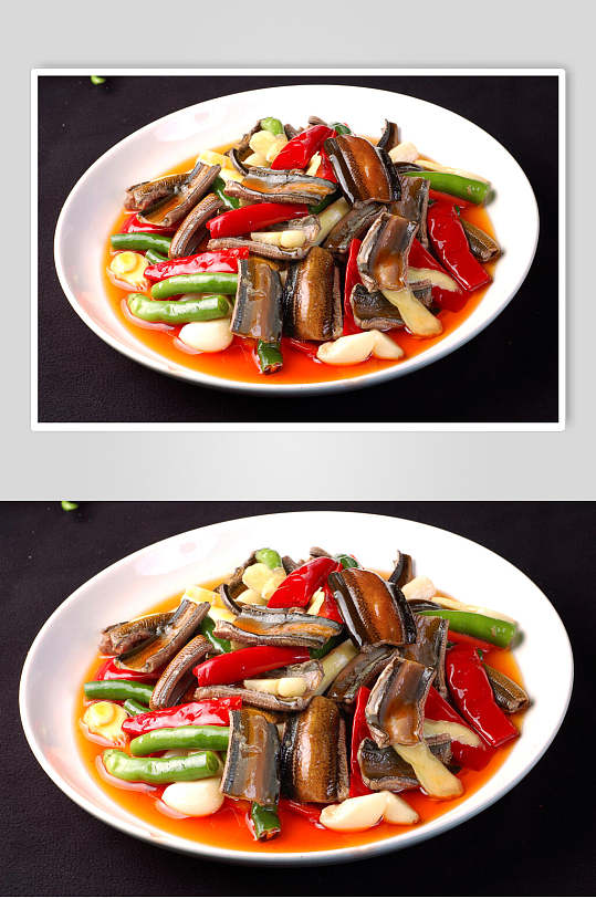 热菜泡椒鳝鱼餐饮高清图片