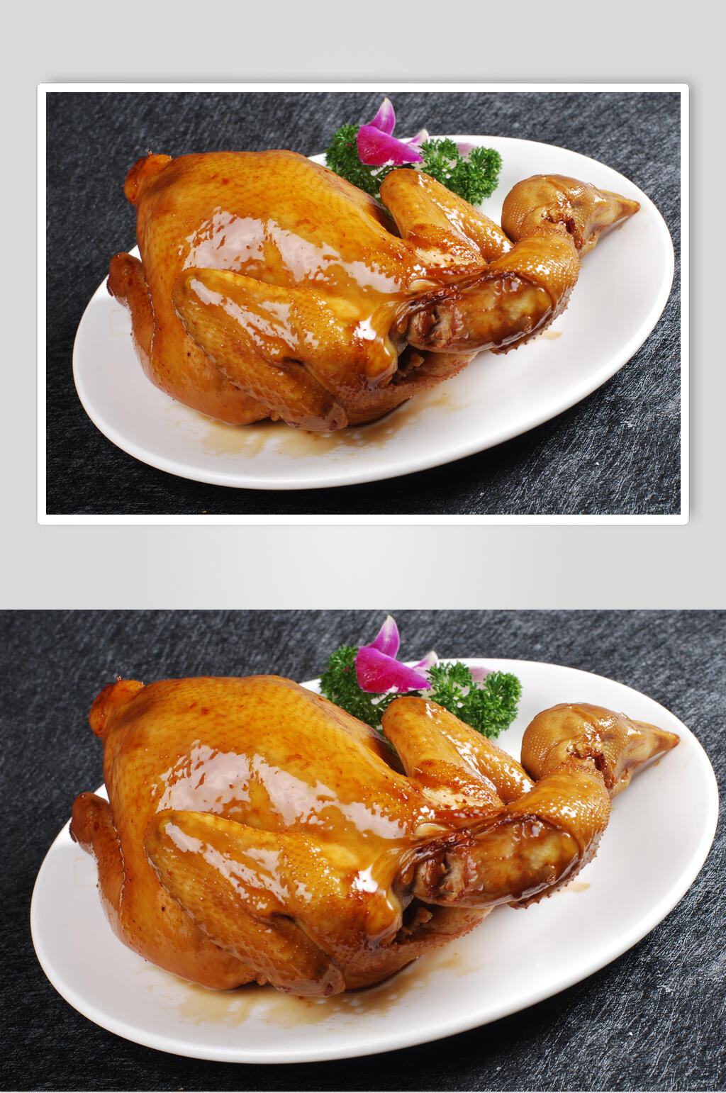 飘香美味烤鸡卤菜冷拼餐饮高清图片素材
