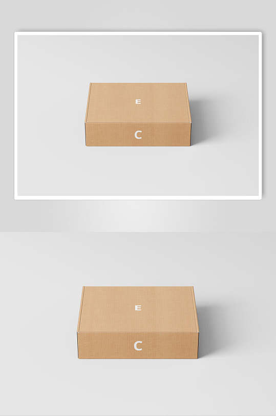 精致瓦楞纸飞机盒贴图样机