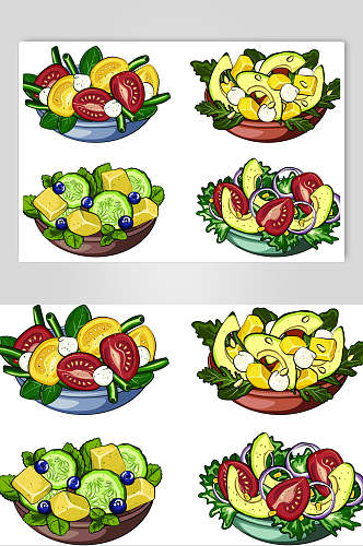 手绘水果蔬菜素材
