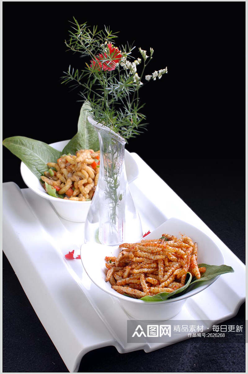 蜂蛹拼竹虫餐饮食物图片素材