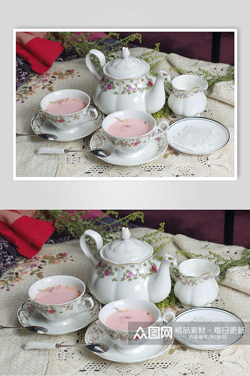 斯里兰卡加香茶玫瑰加味茶食物摄影图片素材