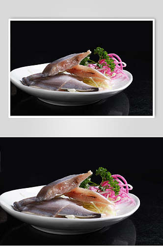 海河鲜海鲳鱼餐饮高清图片