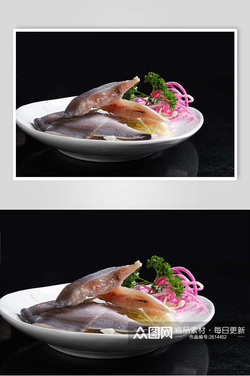 海河鲜海鲳鱼餐饮高清图片素材