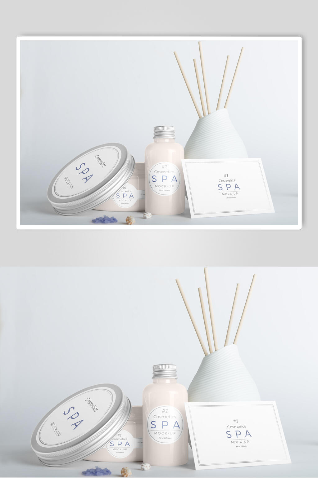 唯美大气香薰护肤品样机素材