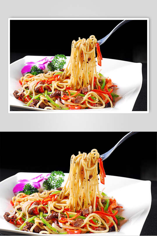 意面意大利直通黑椒面餐饮食品图片