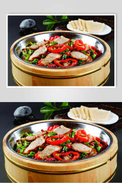 辣椒炒肉食物高清图片