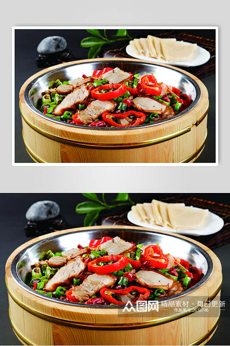 辣椒炒肉食物高清图片素材