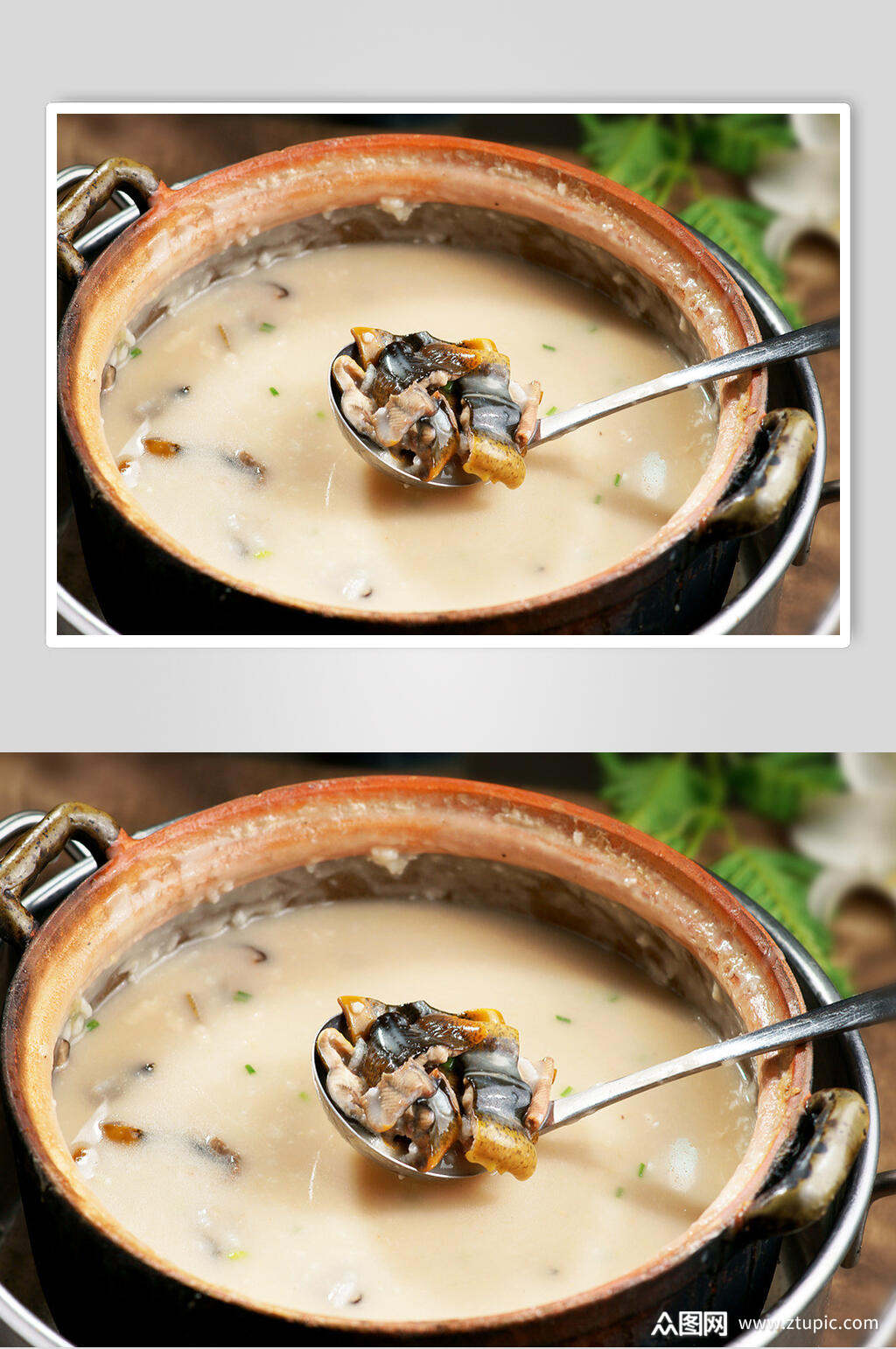 黄鳝田鸡粥食物摄影图片素材