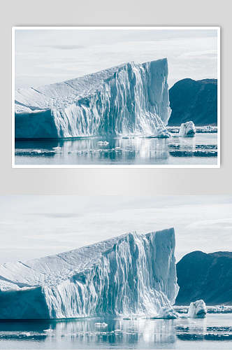 清新冰川瀑布海滩户外风景高清图片
