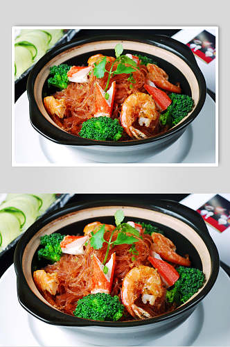 热菜干捞粉丝煲食物高清图片