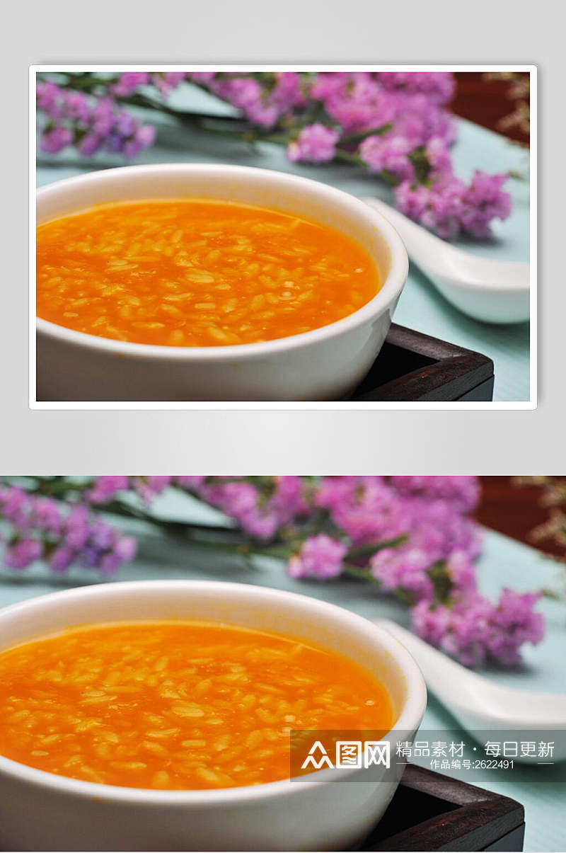 鲜香美味南瓜粥食品摄影图片素材
