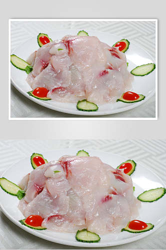 新鲜烤鱼片食物摄影图片