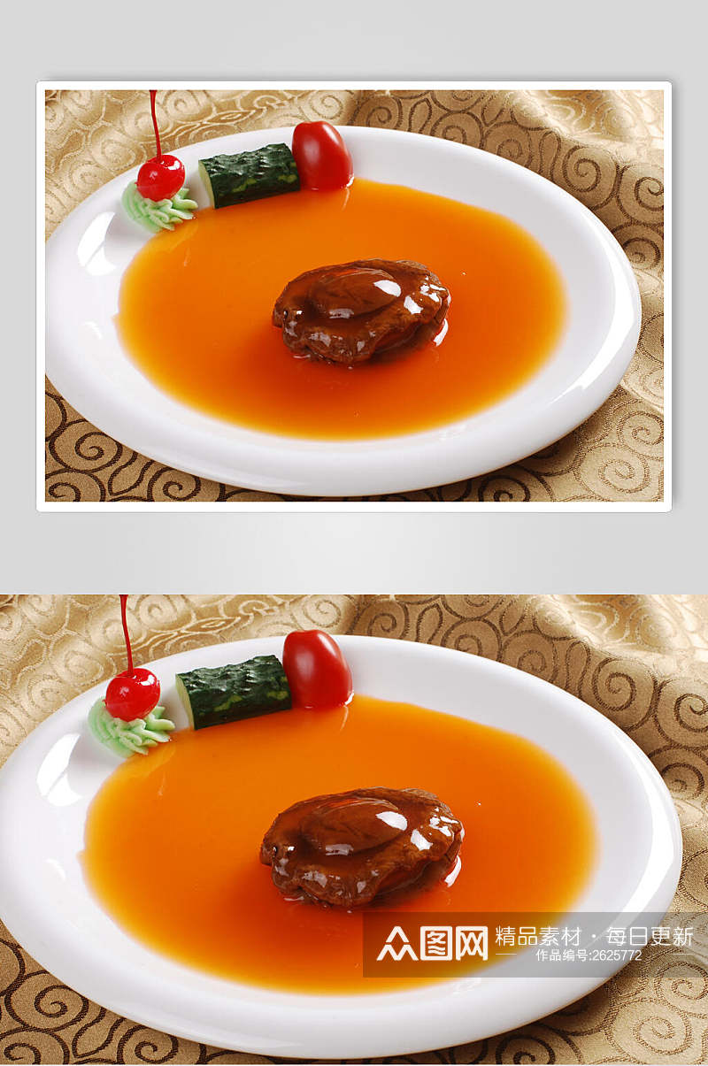 红烧南非干鲍餐饮食物图片素材