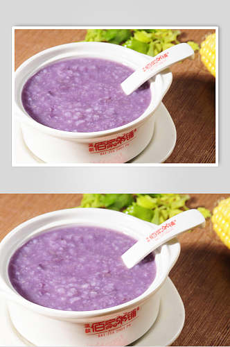 紫薯粥食品摄影图片