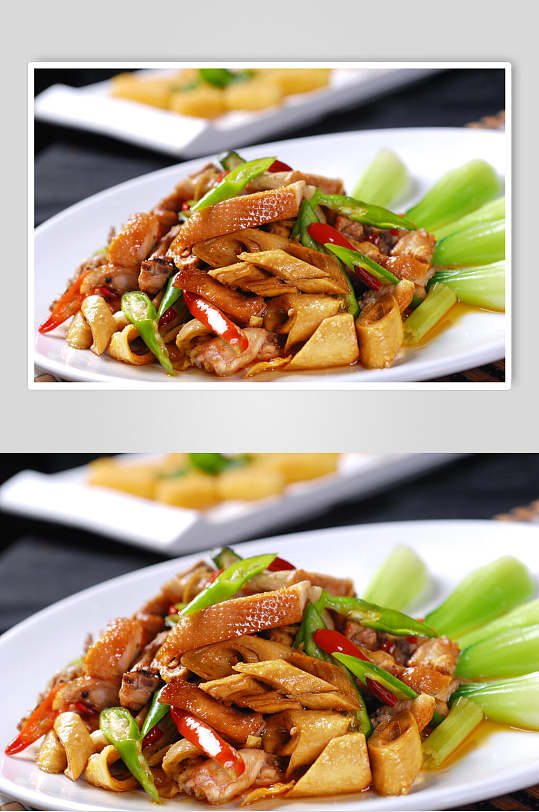热仔姜焖土鸭食品高清图片