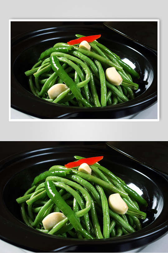 精品砂锅长豆角食物高清图片