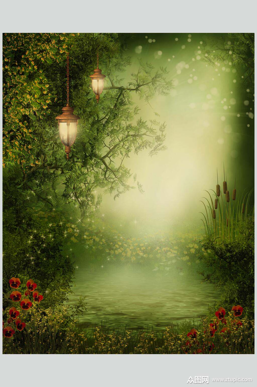 唯美迷幻森林图片