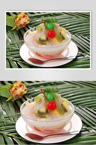 新鲜冰粥食品摄影图片