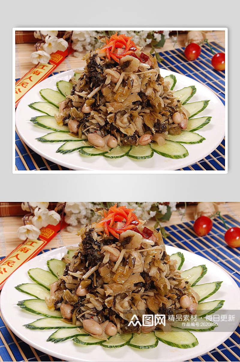 梅菜笋丝食物高清图片素材