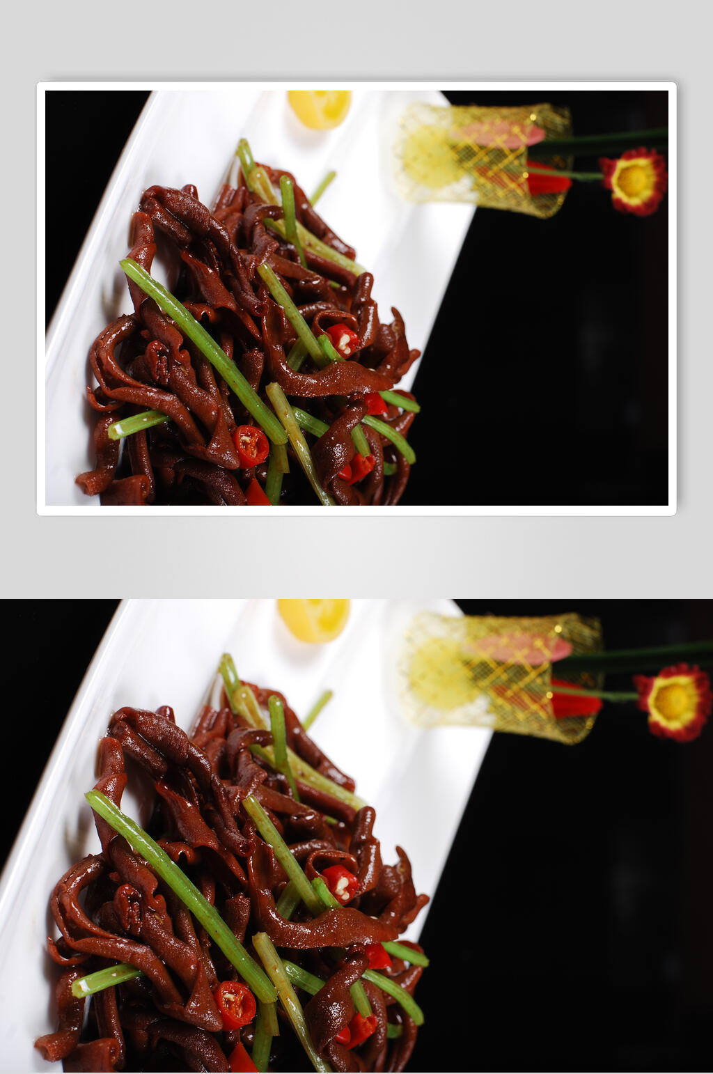 湘味鸭肠食物摄影图片素材
