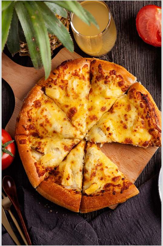 餐饮食品榴莲披萨图片