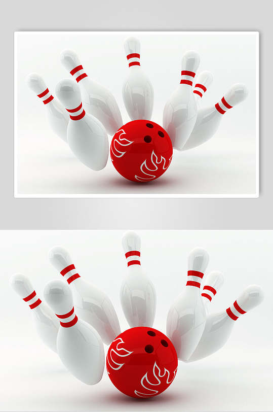 简约绚烂保龄球交际图片