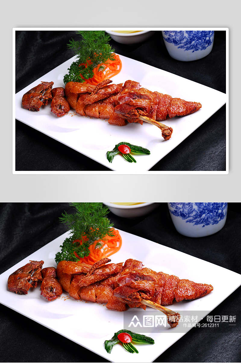 时尚川菜烟波闻香鸭食品高清图片素材
