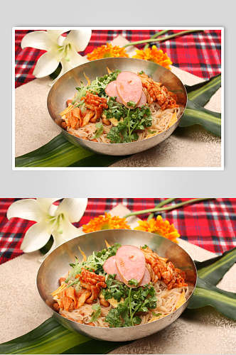 特色干捞朝鲜冷面美食图片