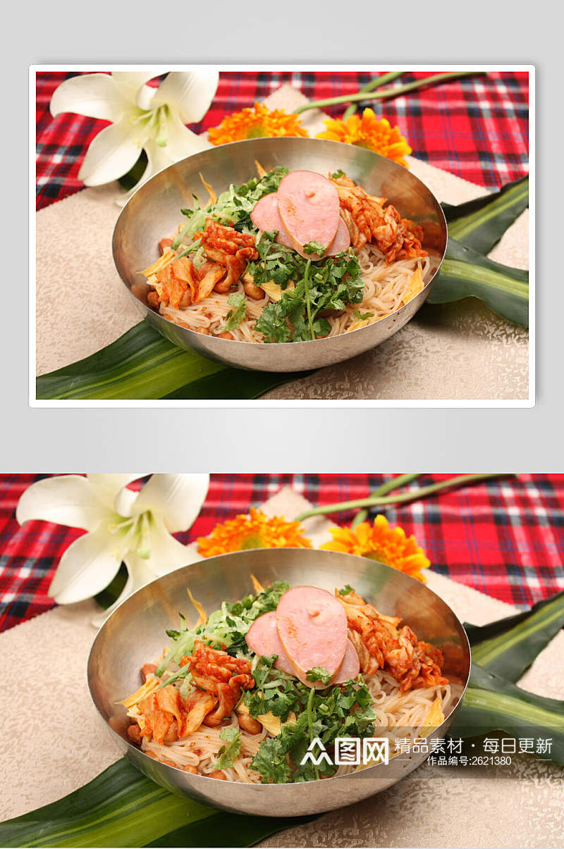 特色干捞朝鲜冷面美食图片素材